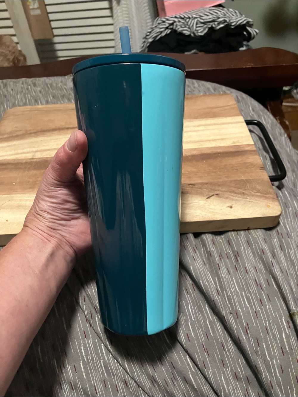Starbucks Two-Tone Teal and Light Teal Insulated Tumbler with Straw